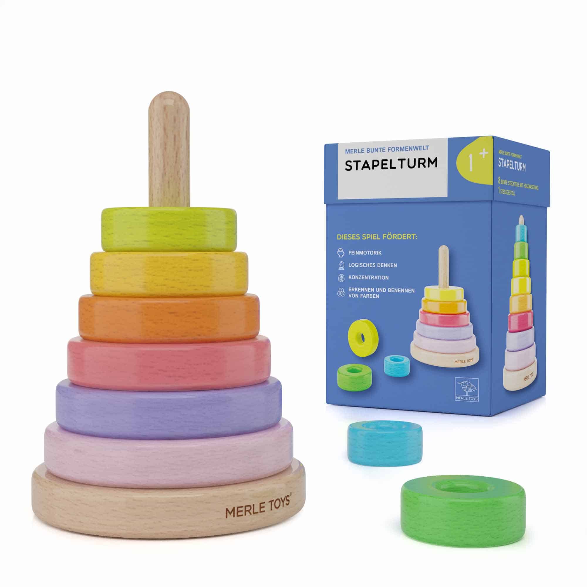 MERLE TOYS® Baby Stapelturm – Perfekt für kleine Baumeister!