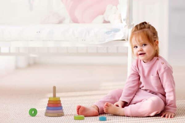 Merle Toys - Stapelturm aus Holz, Motorikspielzeug ab 1 Jahr, Baby-Geschenk 3