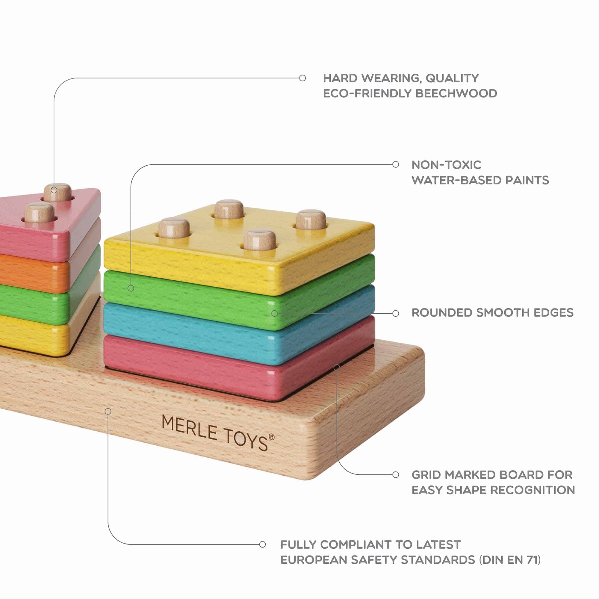  Jeu de triage maison en bois, 16 pces