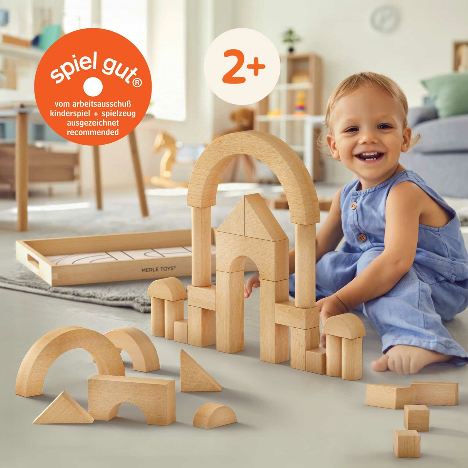 Holzbausteine – 30er Set aus FSC-Buchenholz, spiel gut® Siegel