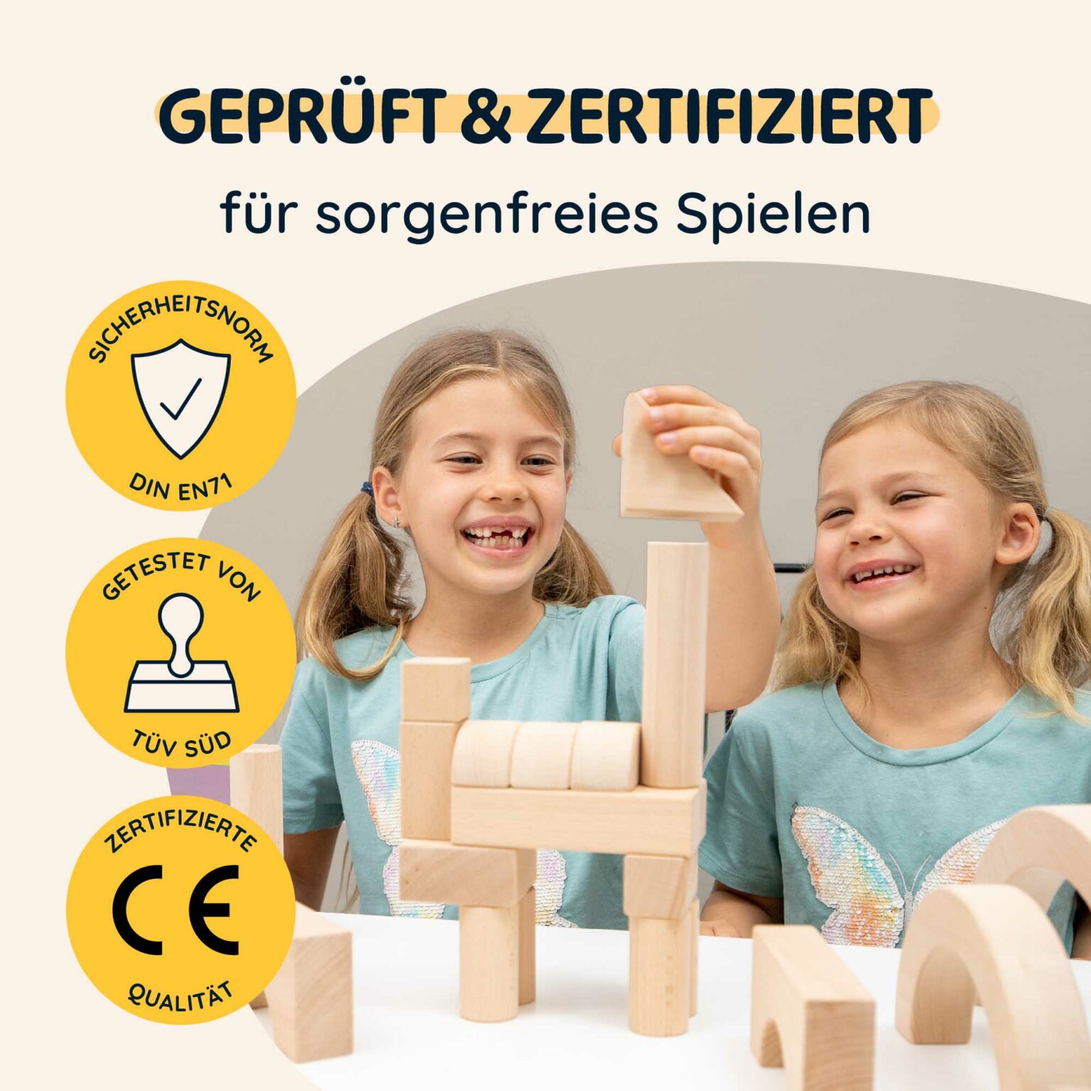 Nachhaltige Holzbausteine für Kindergarten und Zuhause!