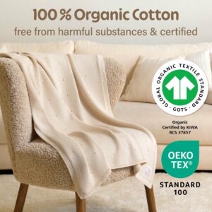 Merle Toys, Knitted Newborn Blanket, Newborn Cotton Blanket for Newborn in Beige2