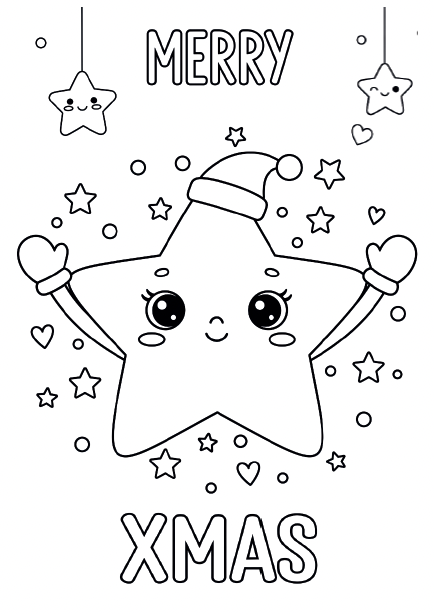 Ausmalbild Weihnachten pdf mit großem Weihnachtsstern und vielen kleinen Sternen – perfekt für Ausmalbilder Weihnachten Sterne. Ideal für Ausmalbilder zu Weihnachten kostenlos drucken, geeignet für Ausmalbilder Weihnachten kostenlos drucken sowie als Ausmalbild Weihnacht.